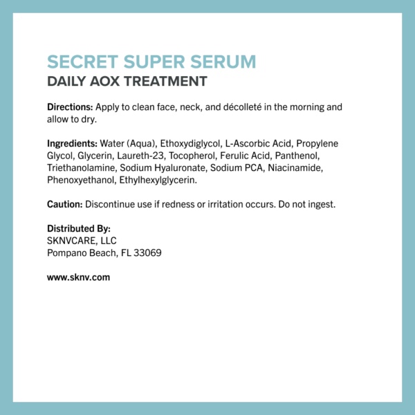 sknvcare Secret Super Serum ingredients image