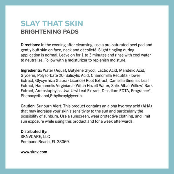 sknvcare Slay Skin ingredients image
