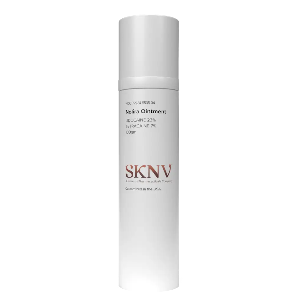 Nolira Ointment 100gm tube — Lidocaine 23% / Tetracaine 7% topical anesthetic by SKNV
