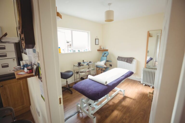 Dermatology exam room where same-day procedures and office visits are performed